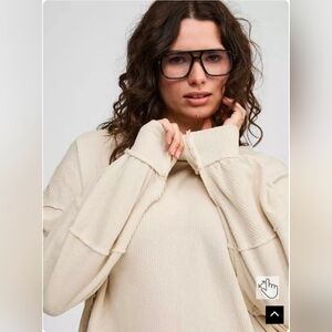 Torrid NWT Oversize Cotton Texture Crew Neck - Size 1